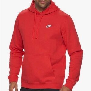 Nike Men's Bold Red Pullover Hoodie